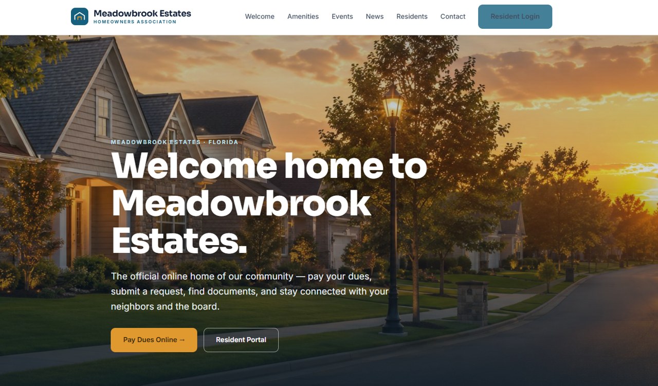 A finished business website built by Bryce IT Consulting, shown in a browser window with a navigation bar, hero section, content cards, and footer.